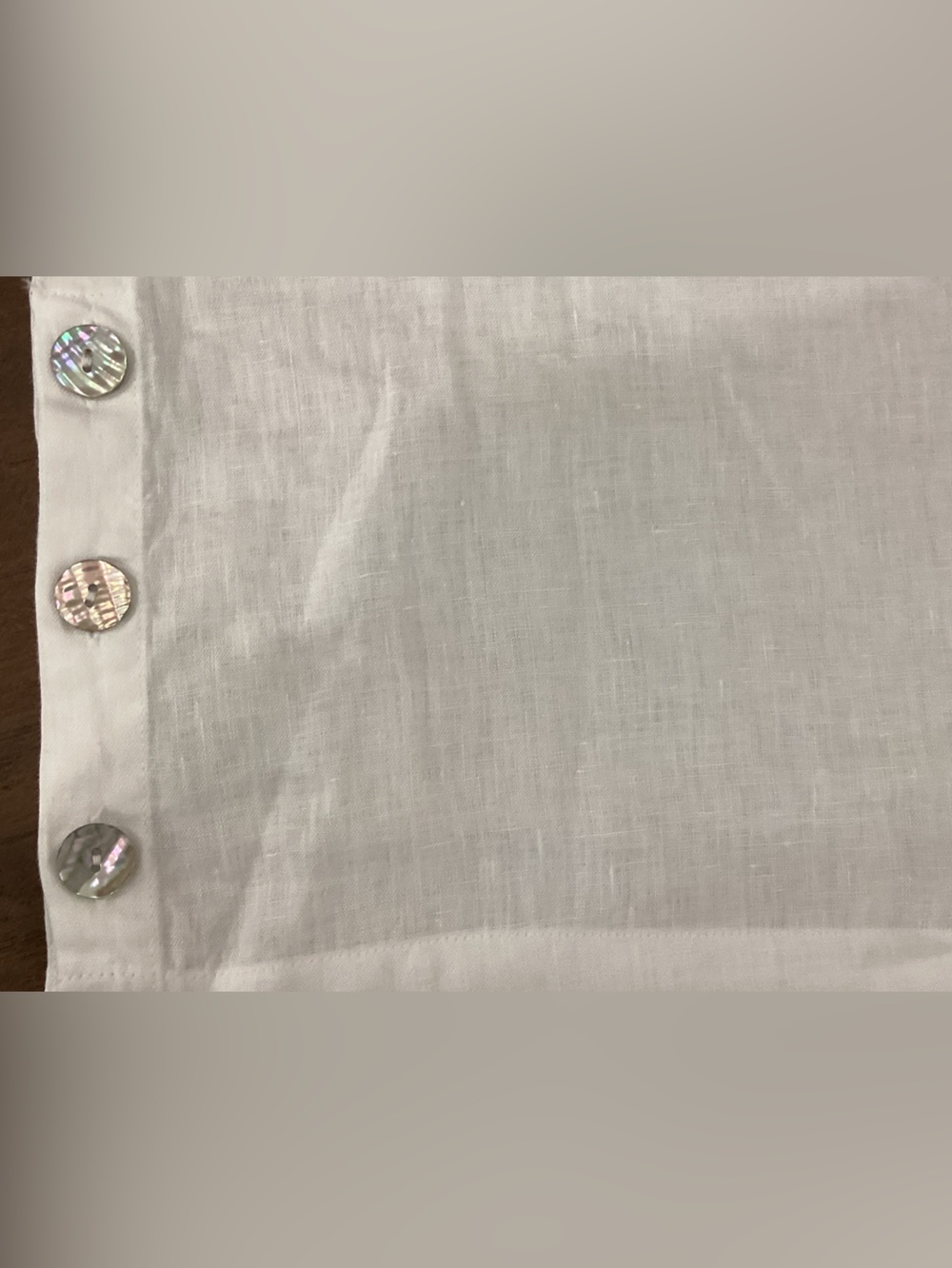 Tahari White Linen Button-Side Tunic NWT Women’s Size Medium - Picture 4 of 11